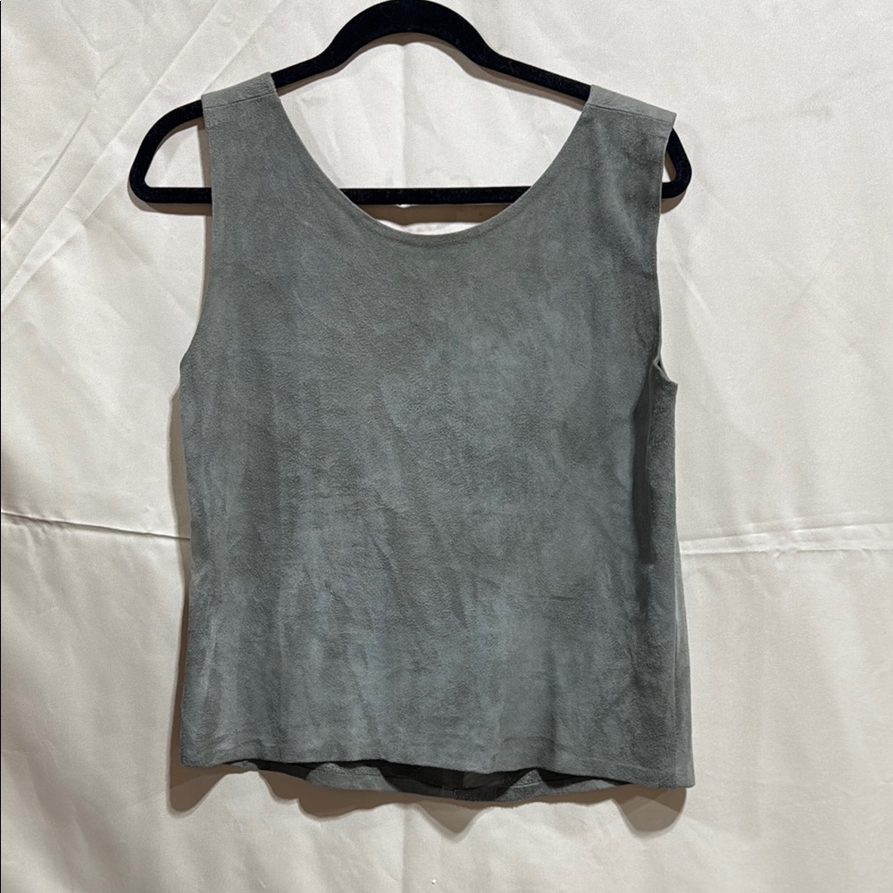Elegant Sage Green Lamb suede Top